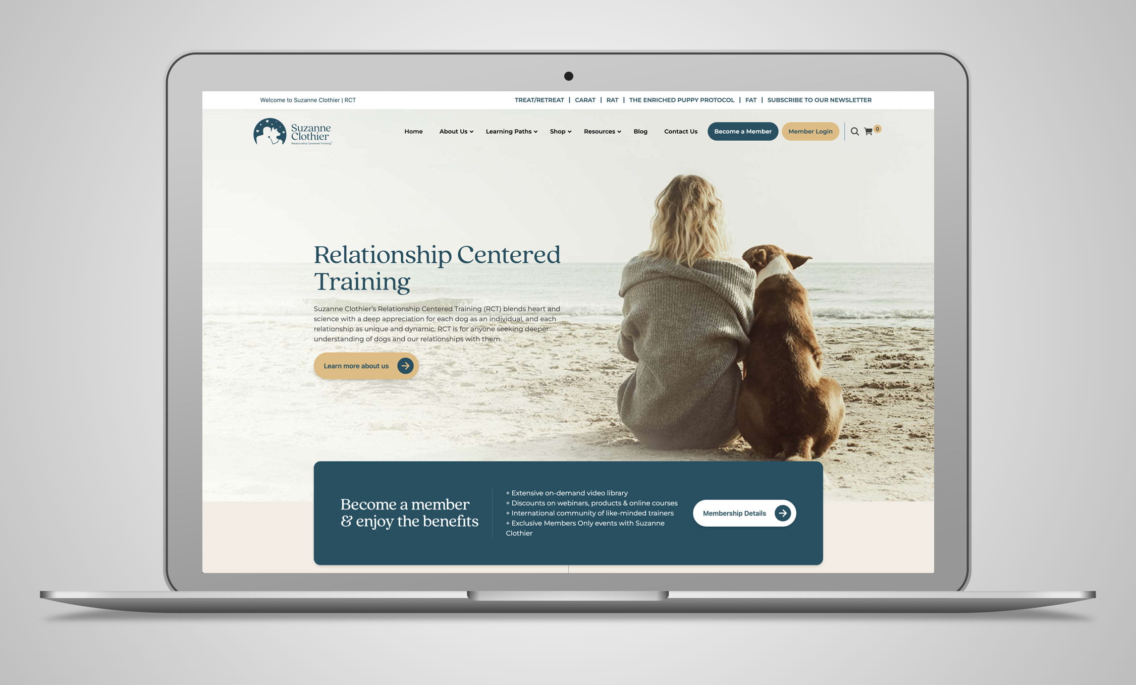 We built a custom Ecommerce website for Suzanne Clothier